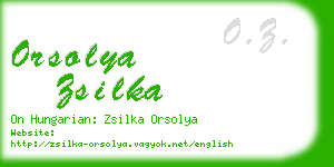 orsolya zsilka business card